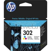HP 302 originele drie-kleuren inktcartridge - thumbnail