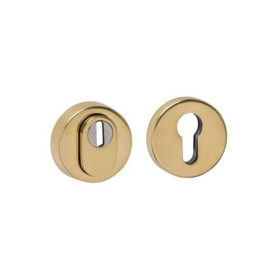 Intersteel SKG3 veiligheidsrozetten rond verdekt ø52x12mm met kerntrekbeveiliging PVD messingkleur