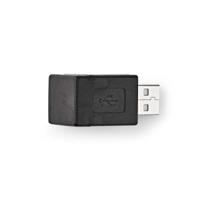 USB-A Adapter | USB 2.0 | USB-A Male | USB-A Female | 480 Mbps | Rond | Vernikkeld | PVC | Zwart | Envelop - thumbnail