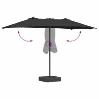 Tuinparasol Zwart 385 x 209 x 244 cm Stof - thumbnail