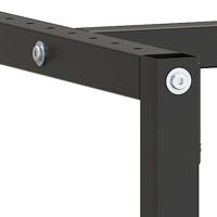 Werkbankframe 220x57x79 cm metaal matzwart en matrood - thumbnail