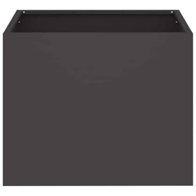 VidaXL Tuin bloempot zwart 50 x 32 x 40 cm koudgewalst staal