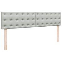 Ottoman bed met matras 160x200cm fluweel lichtgrijs - thumbnail