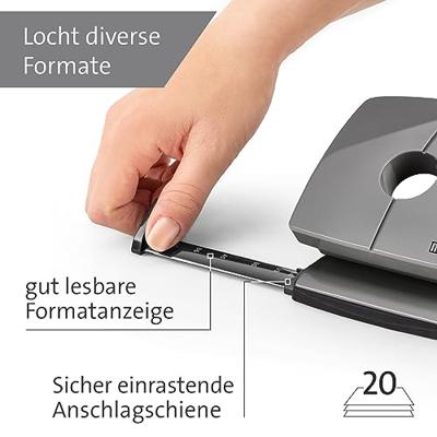Novus Office 025-0656 Bureauperforator B 220 COLOR ID 2.0 Grijs 20 vel (80 g/m²) Novus Office 025-0656 Bureauperforator B 220 COLOR ID 2.0 Grijs 20 vel (80 g/m²)