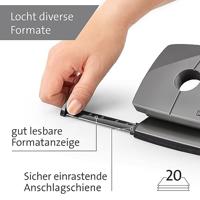 Novus Office 025-0656 Bureauperforator B 220 COLOR ID 2.0 Grijs 20 vel (80 g/m²) - thumbnail