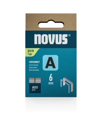 Novus Tools 042-0776 Nieten met fijn draad Type 53 800 stuk(s) Afm. (l x b) 6 mm x 11.3 mm Novus Tools 042-0776 Nieten met fijn draad Type 53 800 stuk(s) Afm. (l x b) 6 mm x 11.3 mm