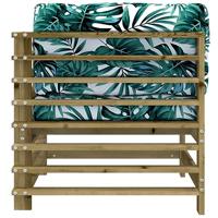 Hoekbanken 2 st met kussens gempregneerd grenenhout - thumbnail