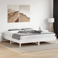 Bedframe massief grenenhout wit 180x200 cm - thumbnail