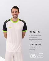 JAKO 4224 Shirt Iconic Km - Wit/Zwart/Fluogroen - S - thumbnail