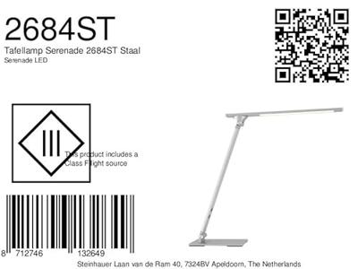 Steinhauer Strakke bureaulampSerenade LED grijs - 2684ST