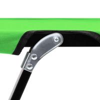 Ligbed 2-persoons inklapbaar staal groen - thumbnail