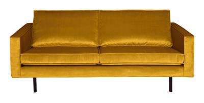 WOOOD Bank 2,5-zits 'Rodeo' Velvet, kleur Oker