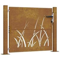 Poort grasontwerp 100x75 cm cortenstaal - thumbnail