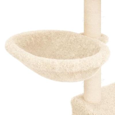 Kattenmeubel met sisal krabpalen 83 cm crmekleurig - thumbnail