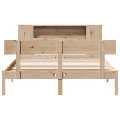 Bed met boekenkast zonder matras massief grenenhout 160x200 cm - thumbnail