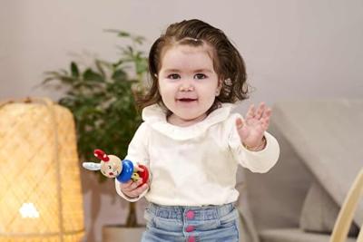 Eichhorn baby houten ratel konijn