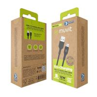 Kabel Micro USB Muvit MCUSC0014 Zwart 1,2 m - thumbnail