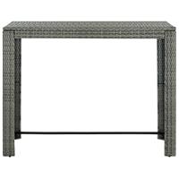 Tuinbartafel 140,5x60,5x110,5 cm poly rattan grijs - thumbnail