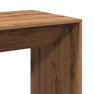 Bartafel 51x50x103,5 cm bewerkt hout artisanaal eikenkleur
