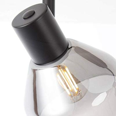 Brilliant 82713/06 Reflekt Plafondlamp Gloeilamp E14 18 W Zwart (mat), Matglas