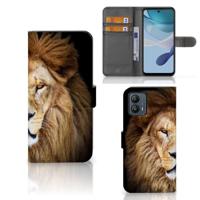 Motorola Moto G53 | Telefoonhoesje | Met pasjeshouder | Leeuw - thumbnail