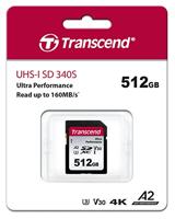 Transcend TS64GSDC340S SDXC-kaart 512 GB A1 Application Performance Class, A2 Application Performance Class, v30 Video Speed Class, UHS-Class 3 Schokbestendig, - thumbnail