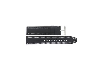 Horlogeband Seiko 6T63-00D0 / SSB033P1 / L07M012J0 Leder Zwart 20mm