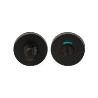 Hardbrass Shuffle toilet-/badkamersluiting rond - zwart - thumbnail