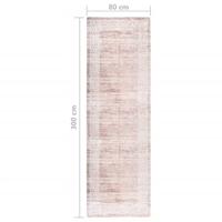 VidaXL Vloerkleed wasbaar anti-slip 80x300 cm beige - thumbnail