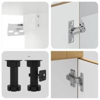 4-delige Keukenkastenset Kalmar bewerkt hout artisanaal eiken - thumbnail