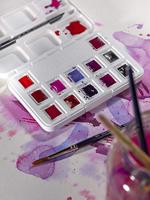 Van Gogh Aquarelverf pocket box - roze en violetten - 12 halve napjes - thumbnail