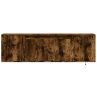 Tv-wandmeubel met LED-verlichting 135x31x39,5 cm gerookt eiken - thumbnail