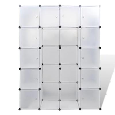 Modulaire kast met 14 compartimenten wit 37 x 146 x 180,5 cm
