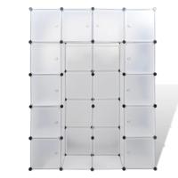 Modulaire kast met 14 compartimenten wit 37 x 146 x 180,5 cm - thumbnail