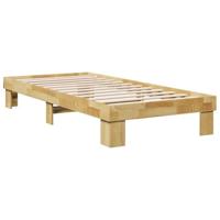 Bedframe zonder matras 80x200 cm massief hout eiken - thumbnail