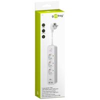 goobay 3-Weg Stekkerdoos met schakelaar en USB - thumbnail