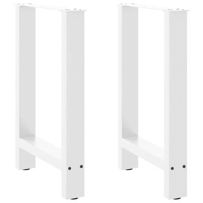 Salontafelpoten 2 st 60x(72-73) cm staal wit