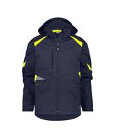 DASSY softshell kalama polyester nachtblauw/fluogeel m - thumbnail