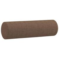 Tweezitsbank met sierkussens 120 cm stof bruin - thumbnail