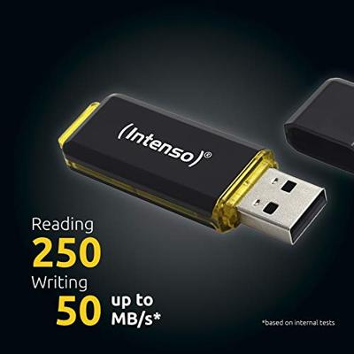 Intenso High Speed Line USB-stick 64 GB Zwart, Geel 3537490 USB-A 3.2 Gen 2