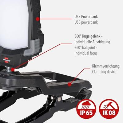 Brennenstuhl Mobiele LED-accuspot CL 4050 MA, 3800lm, IP65 - 1173070020 - thumbnail