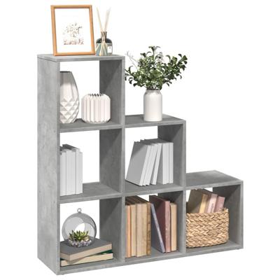 Kamerscherm / boekenkast 3-laags 99x29x99 cm hout betongrijs Kamerscherm / boekenkast 3-laags 99x29x99 cm hout betongrijs