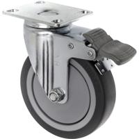 TOOLCRAFT TO-5137920 Zwenkwiel met parkeerrem en schroefplaat 100 mm TPR Draagvermogen (max.): 65 kg - thumbnail