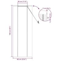 Rolgordijn met gordijnen Geel 60 x 160 cm Bamboe - thumbnail