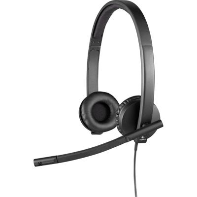 Logitech H570e Computer On Ear headset Kabel Stereo Zwart Ruisonderdrukking (microfoon), Noise Cancelling Volumeregeling, Microfoon uitschakelbaar (mute)