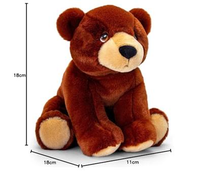 Keeleco Knuffel Bruine Beer 18 cm