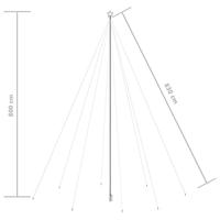 VidaXL Led-kerstboom binnen buiten 1300 leds kleurrijk 8 m - thumbnail