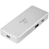 Renkforce RF-PCR-400 Externe geheugenkaartlezer / hub USB-C 3.2 Gen 1, USB-A Zilver - thumbnail