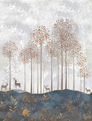 Dutch Cute Walls- Forest Deer 212x280cm - CW6047-1