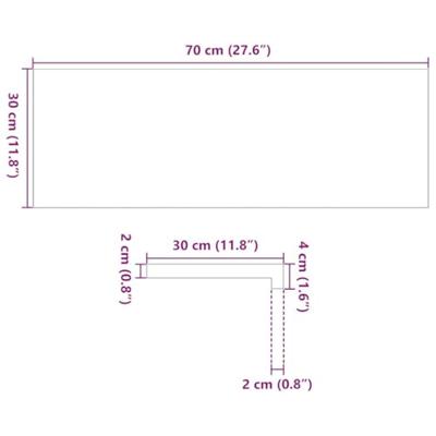 VidaXL Traptreden 2 st 70x30x2 cm massief eikenhout donkerbruin - thumbnail